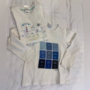 Jacadi Girl’s Nautical Long And Short Sleeve Tees